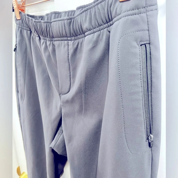 Eddie Bauer Gray Fleece-Lined Softshell Pants XS | Warm Winter Hiking Joggers - Picture 3 of 5